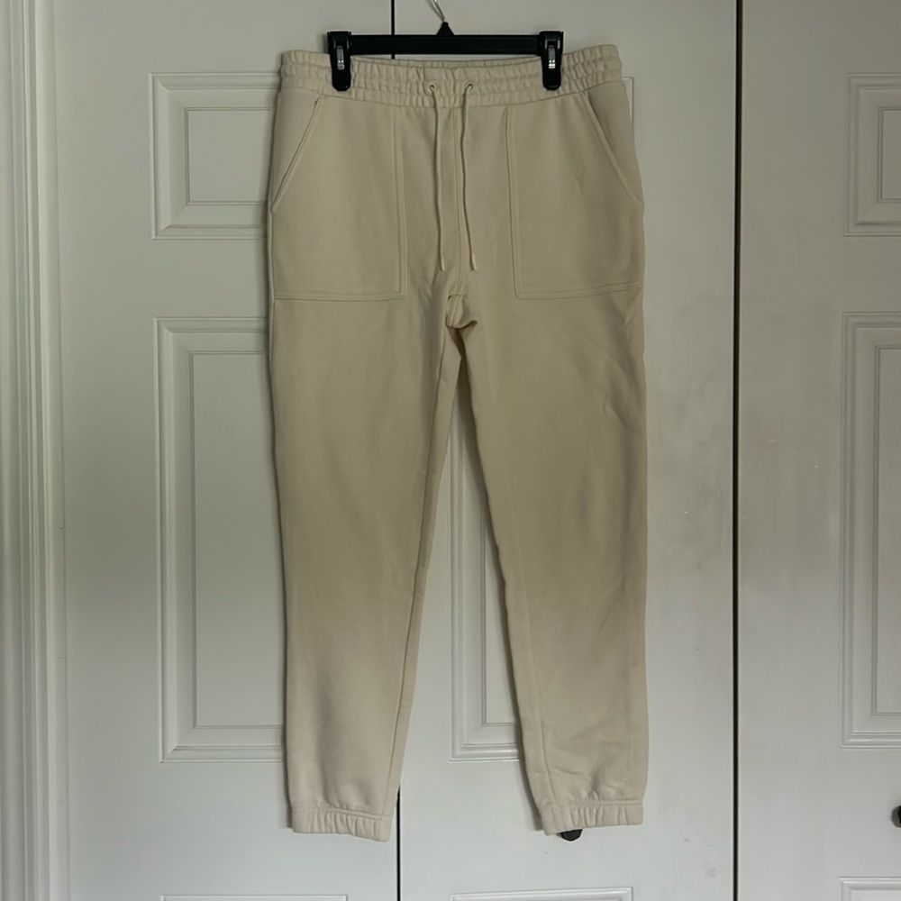 NWOT cream joggers